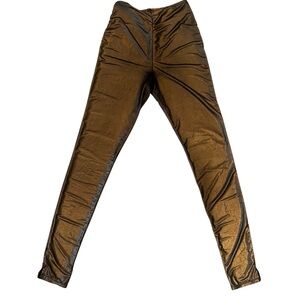 Free People Shiny Bronze Leggings
